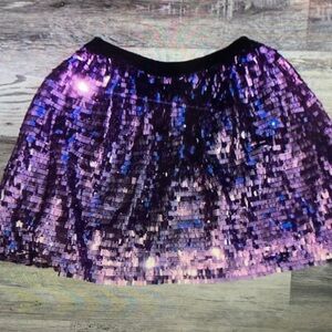 Sequin Kids Skirt - Purple